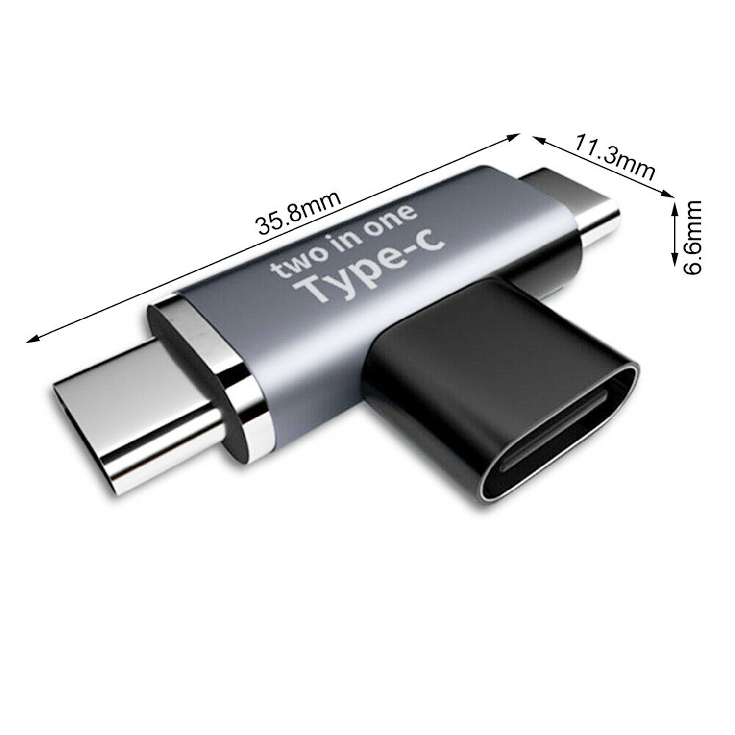 USB 3.1 C Splitter 2 in 1 T Adapter C Female To USB-C Micro/2 USB C Male Charger