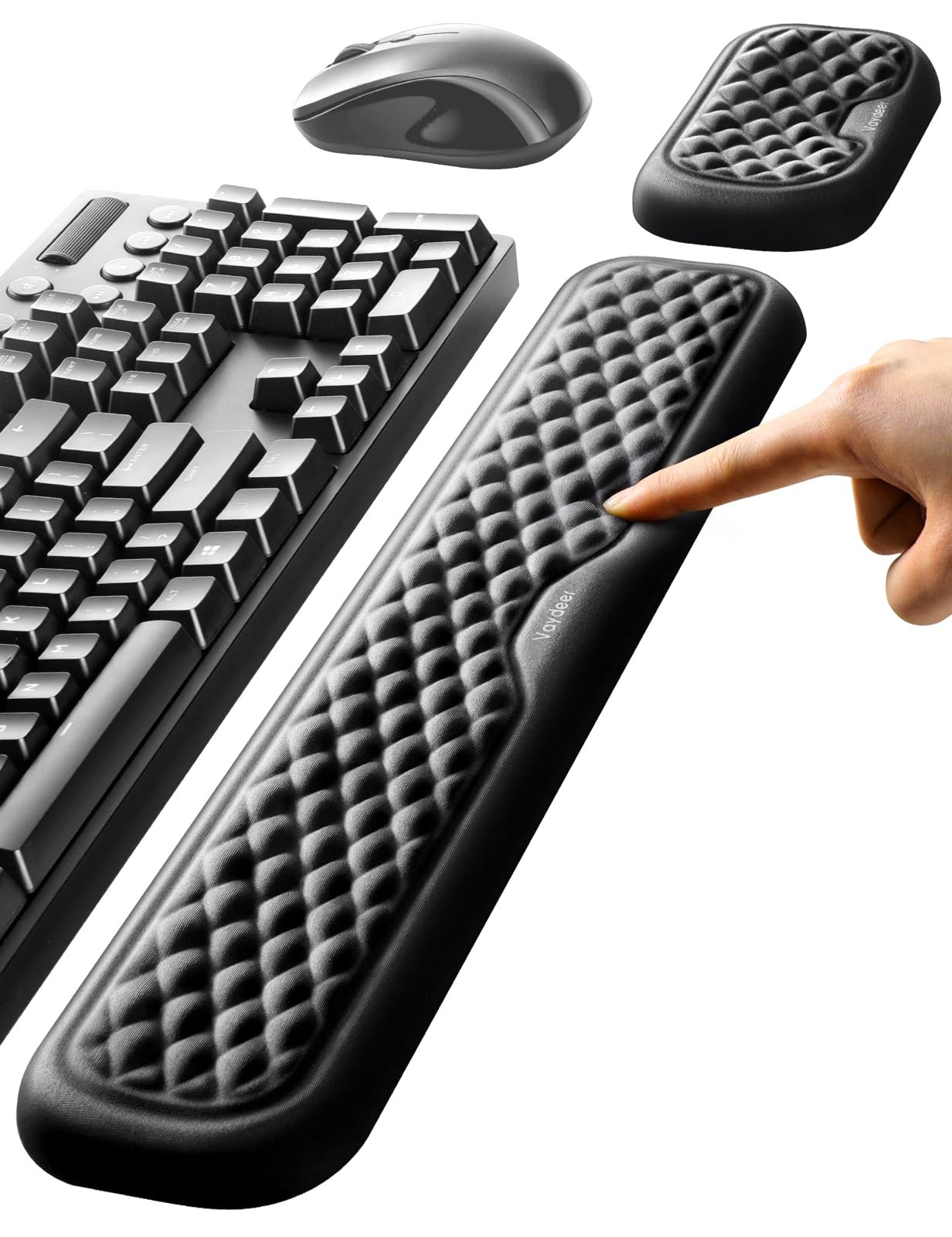 Wrist Rest for Keyboard and , Computer Ergonomic Wrist Pad, Soft Memory Foam ...