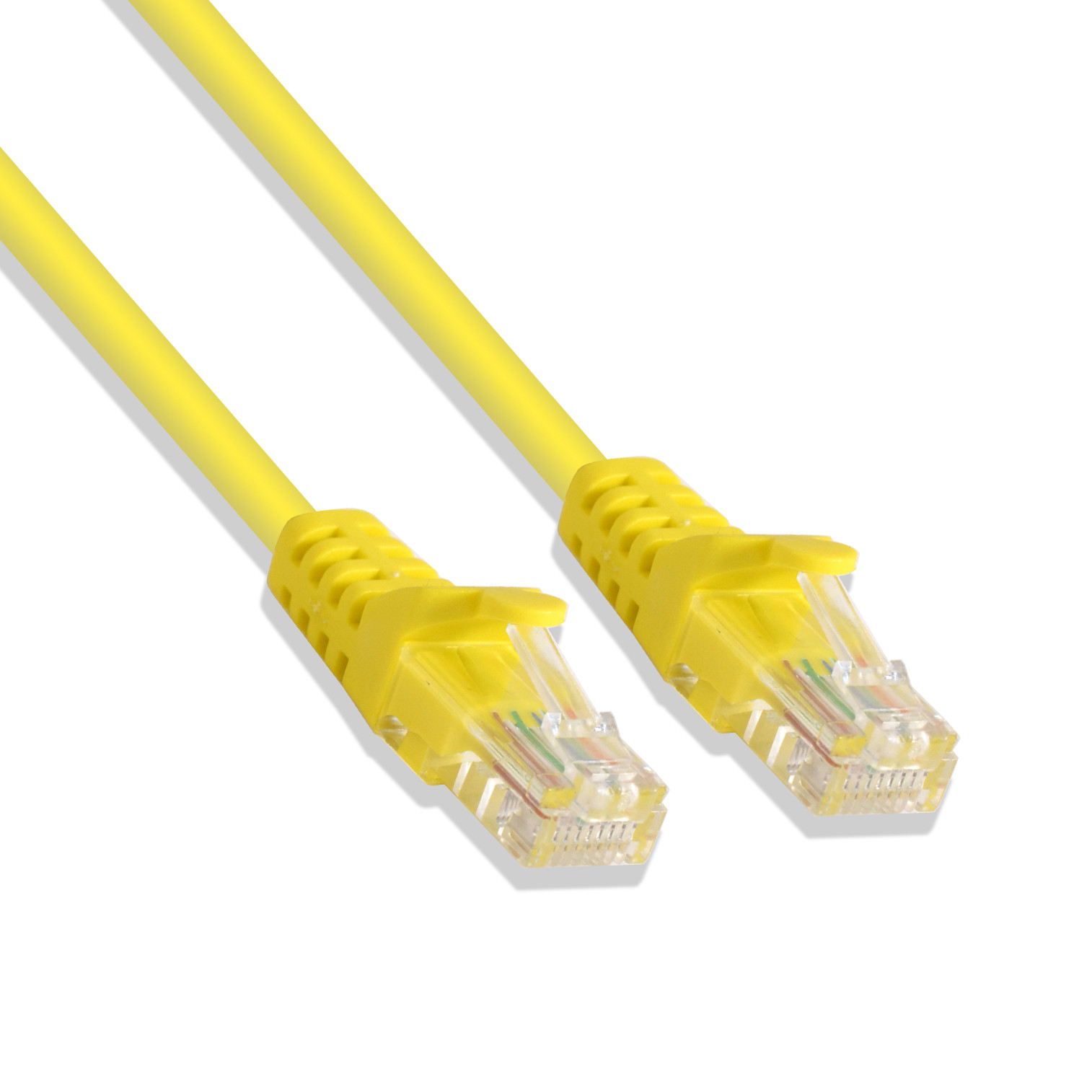 2FT Cat5e UTP Ethernet Network Patch Cable RJ45 Lan Wire Yellow (25 Pack)