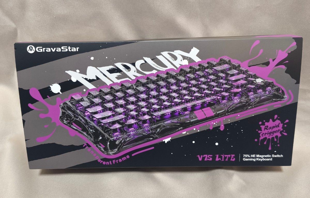 GravaStar Mercury V75 lite Gaming Keyboard 75% Layout Wired Magnetic Switch