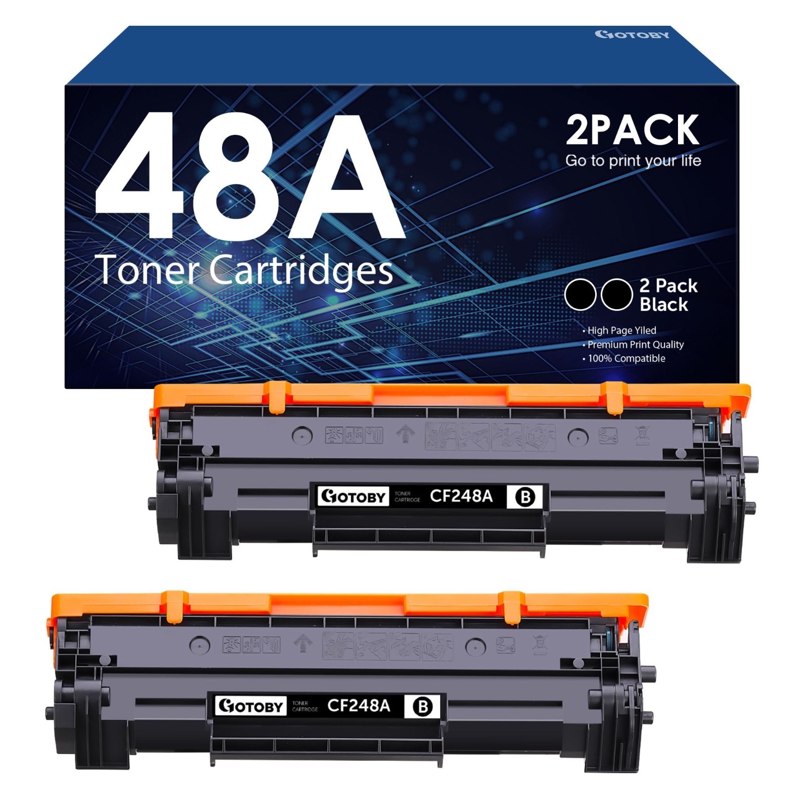 2 Compatible Toner Cartridge Replace For HP 48A CF248A For Pro M15w M15a M16w