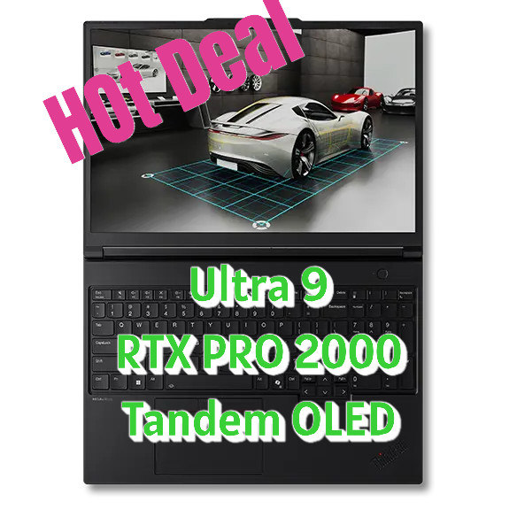 ThinkPad P16 Gen 3,Ultra 9 285HX, RTX Pro 2000 8G, 16" 3.2k OLED Touch, 32GB+1TB