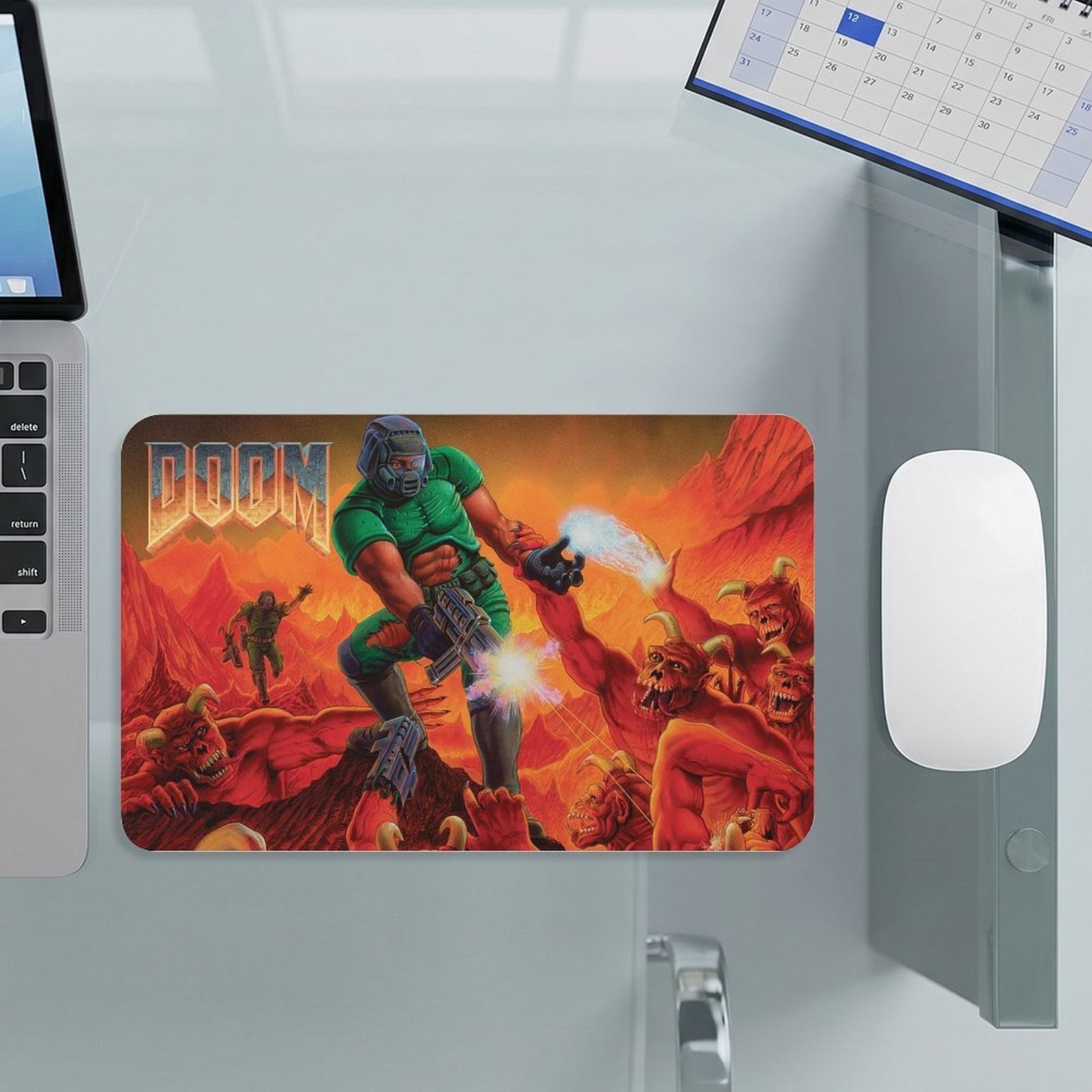 Retro Classic Doom 1993 Cover Art Mouse Pad
