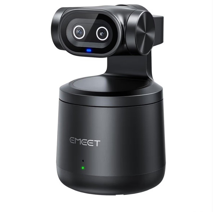 EMEET PIXY 4K Ultra HD Live Streaming Wireless PTZ Camera with AI-Tracking, Blac
