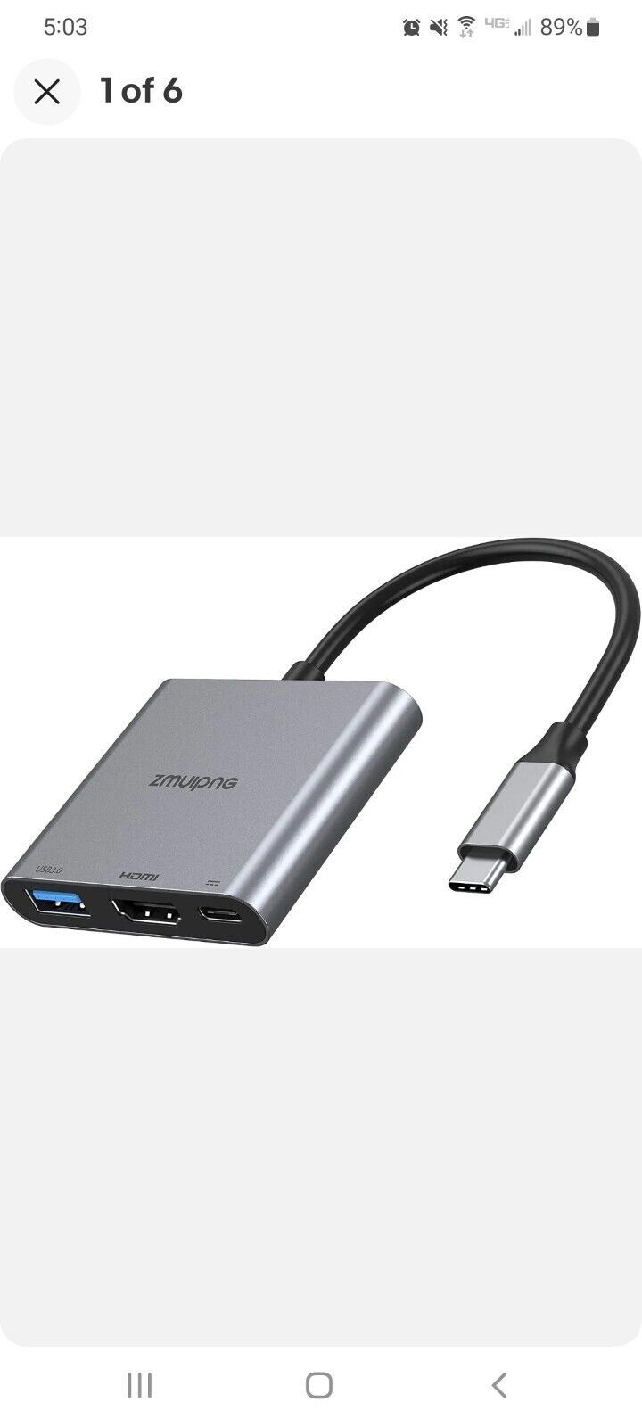 Zmuipng Multi-Function USB-C  3 in 1 support  4k 