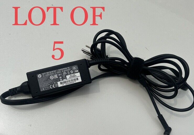 LOT OF 5 OEM HP Laptop AC Adapter Power Supply Charger 741727-001 45W Blue Tip