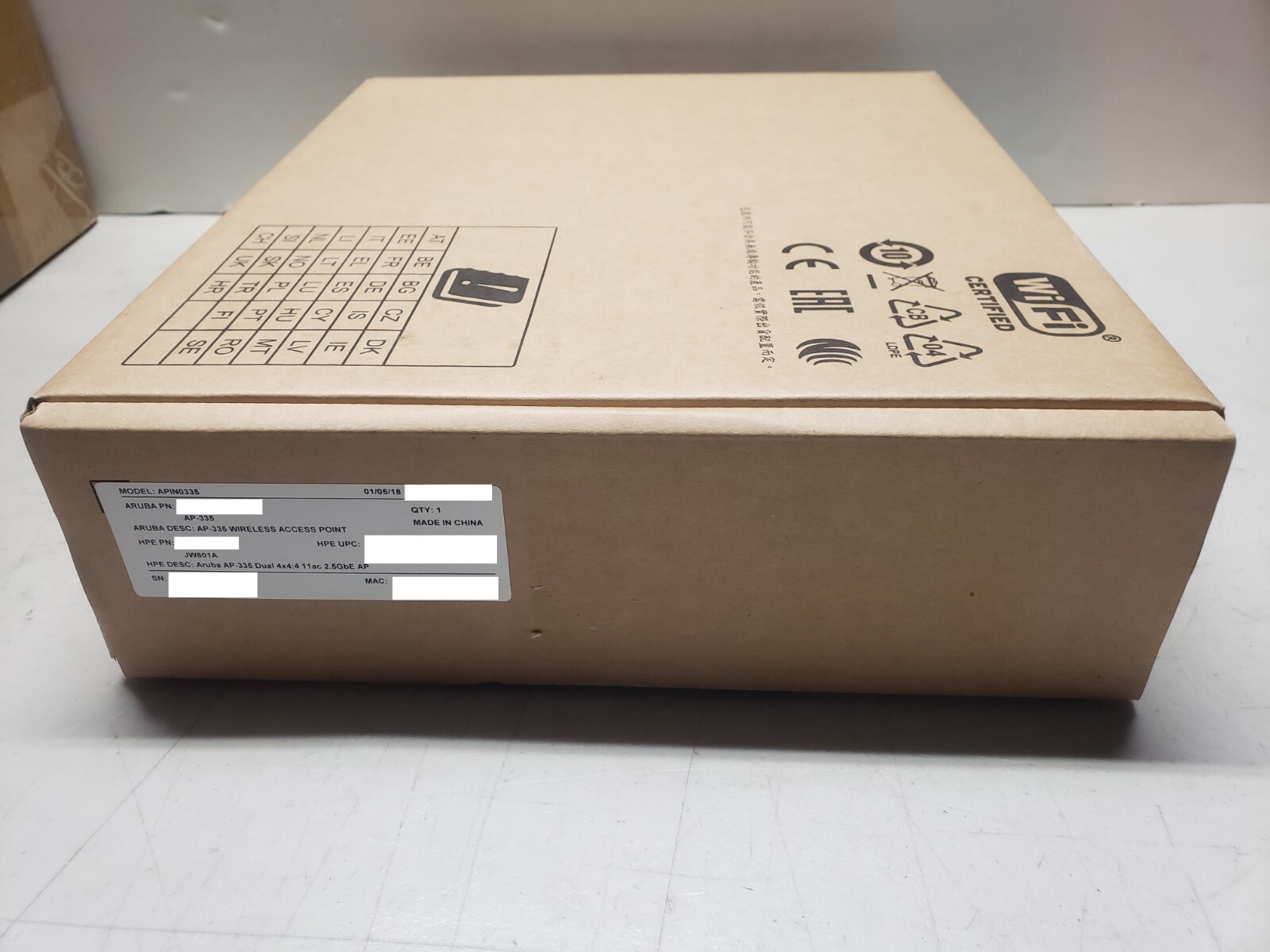 ARUBA HPE AP-335 Wireless Access Point / JW801A - New