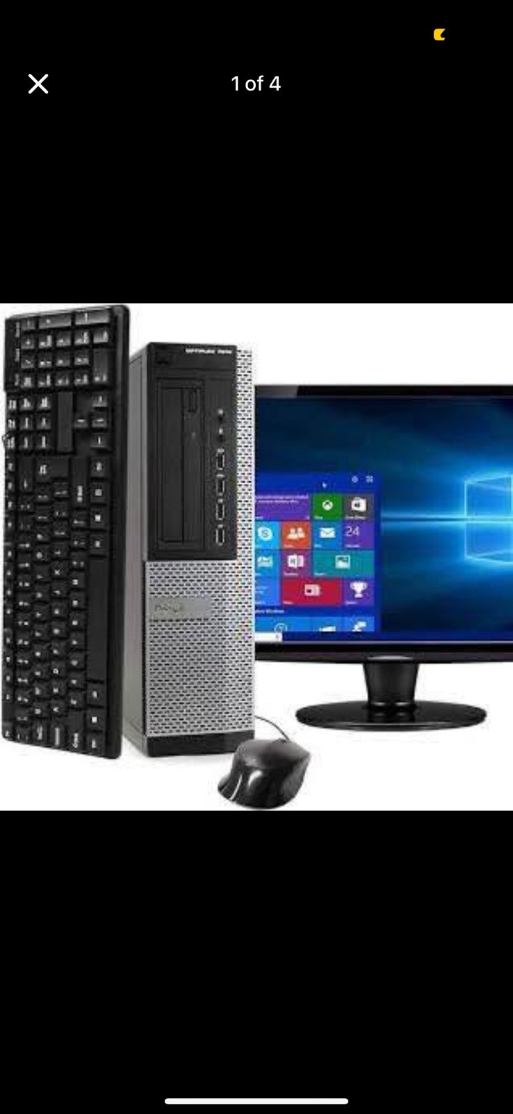 Dell Computer Setup Monitor, Tower, Mouse, Keyboard