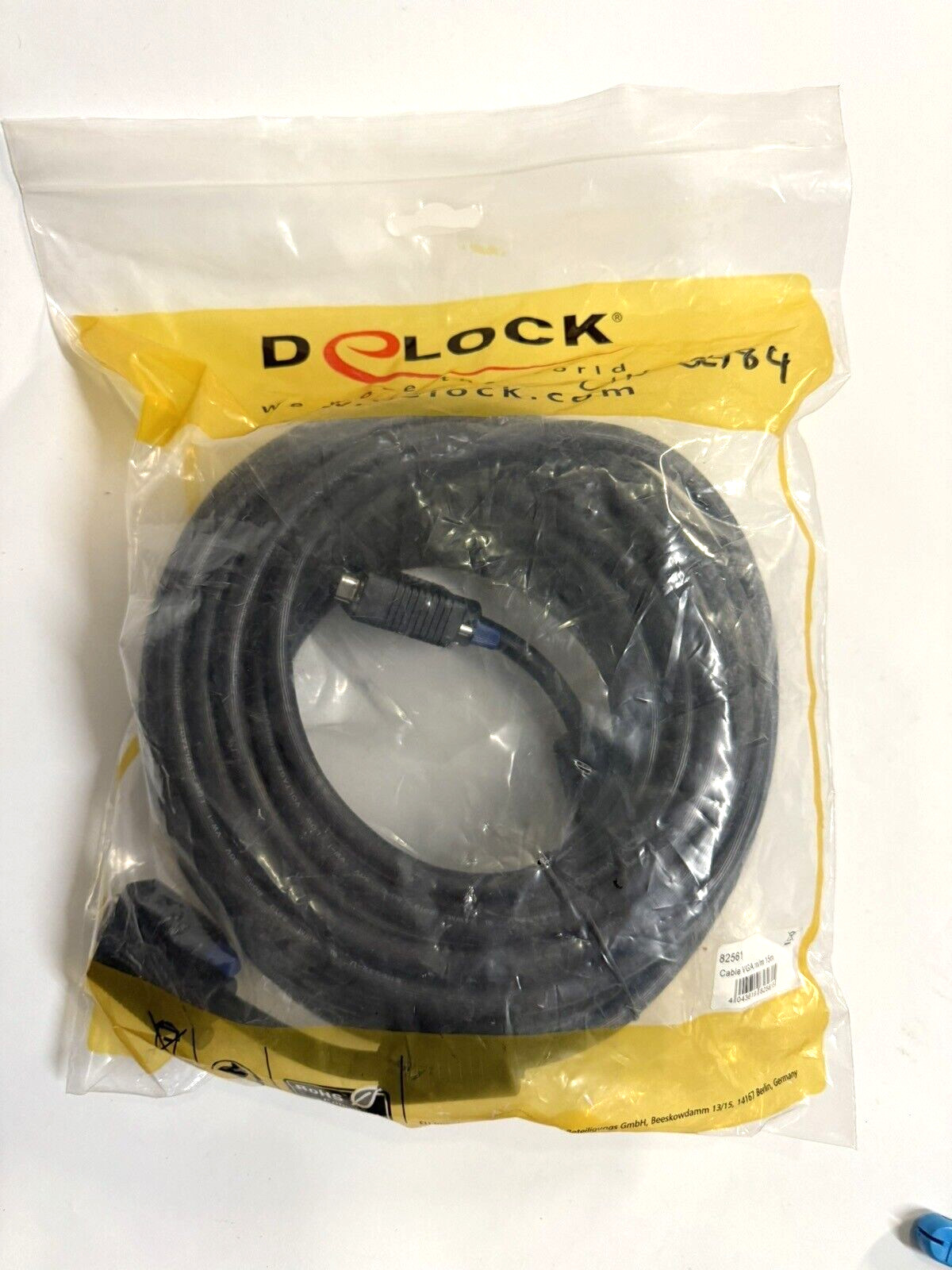 15m Monitor Cable SVGA Lead Interconnect Lead 15pin Sub-D HD Male Ferrite Core