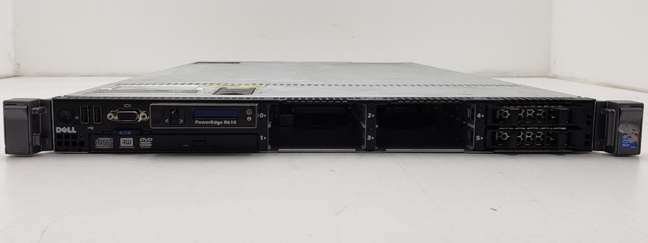 Dell PowerEdge R610 Xeon E5620 32GB DDR3 RAM 1U Rackmount Server No HDD.