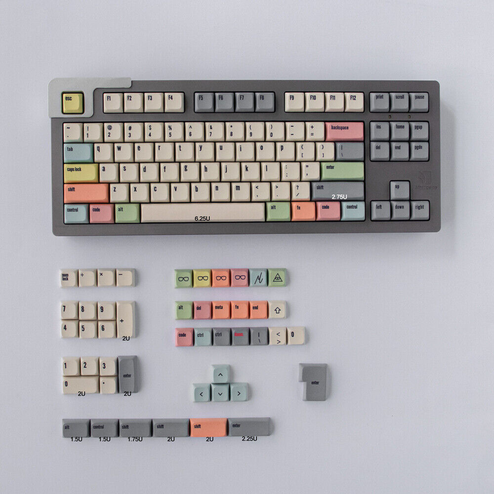  134 Keys XDA Canvas PBT Keycap DYe-subbed Keycap Set For Mechanical Keyboards 