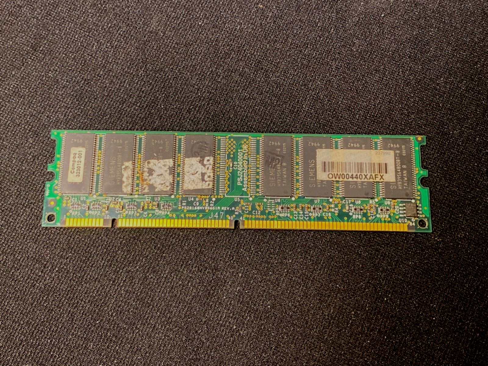 323012-001 Compaq 64MB 100MHz PC100 ECC Unbuffered CL2 168-Pin DIMM 3.3V Memory