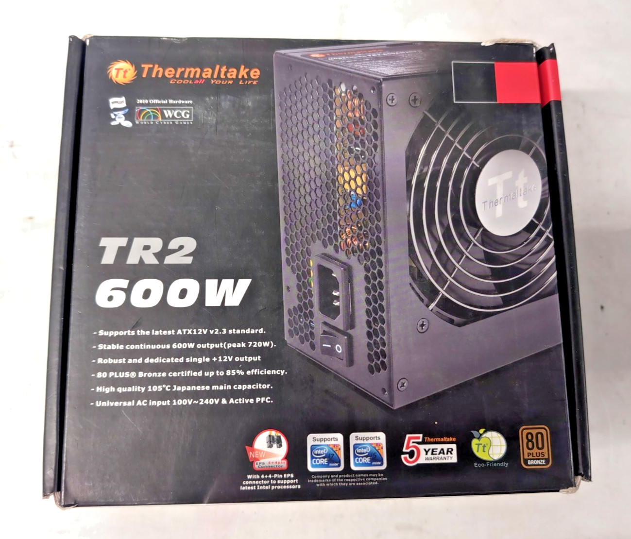 Thermal take TR2 600W Power Supply TR-600P Ultra Quiet 12cm Fan NEW