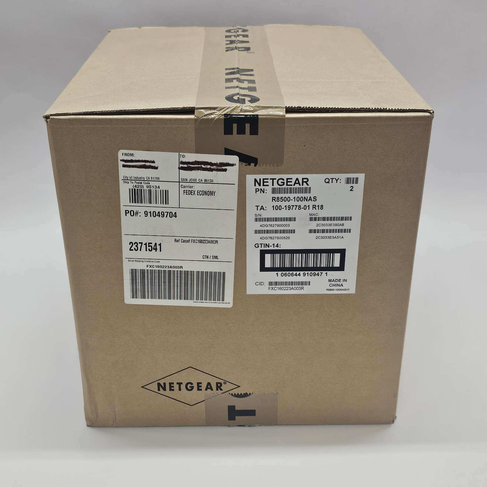 Netgear Nighthawk X8 AC5300 WiFi Router R8500-100NAS Tri-Band 5.3Gbps (2 PACK)