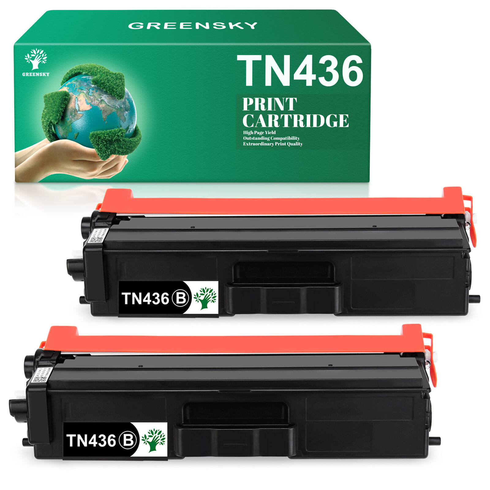 2Pack TN436 Toner compatible for High Yield Brother HL-L8360CDW MFC-L8900CDW