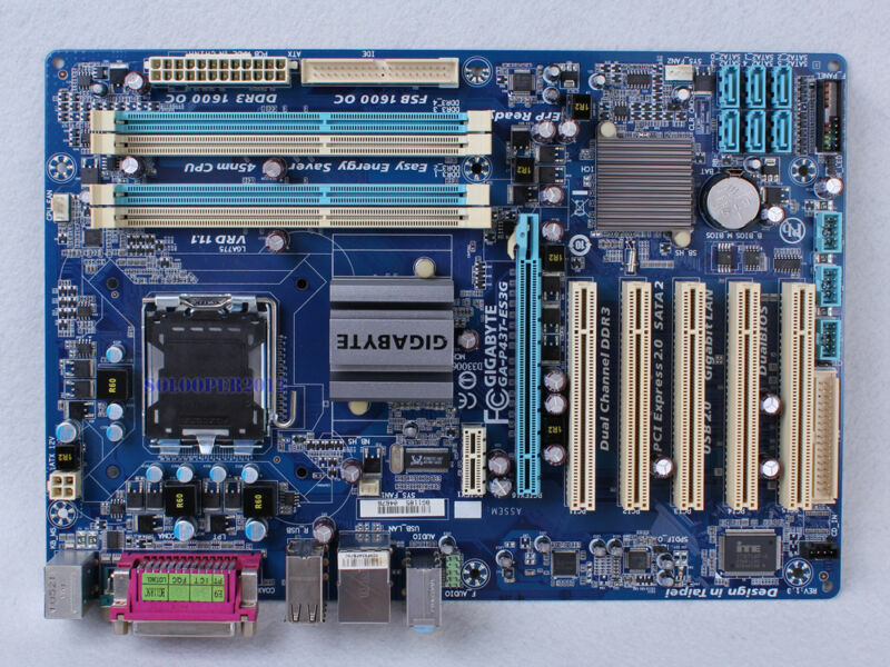 For Gigabyte GA-P43T-ES3G V1.3 Intel P43 Socket LGA 775 DDR3 Motherboard