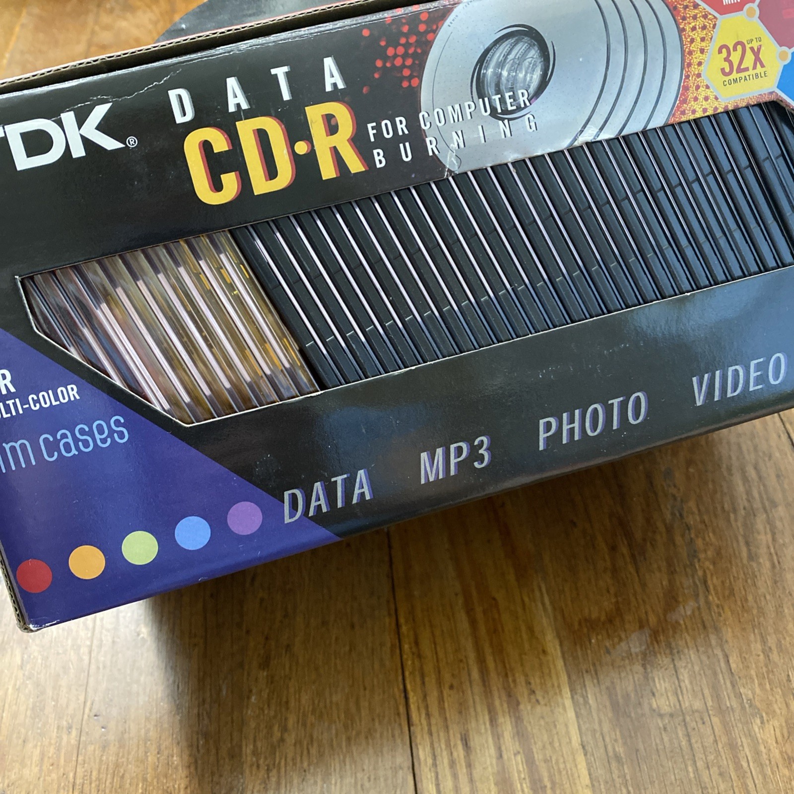 TDK 50 (45) Pack Data CD-R 80 Min 700 MB 32X  Multi-Color Slim Cases