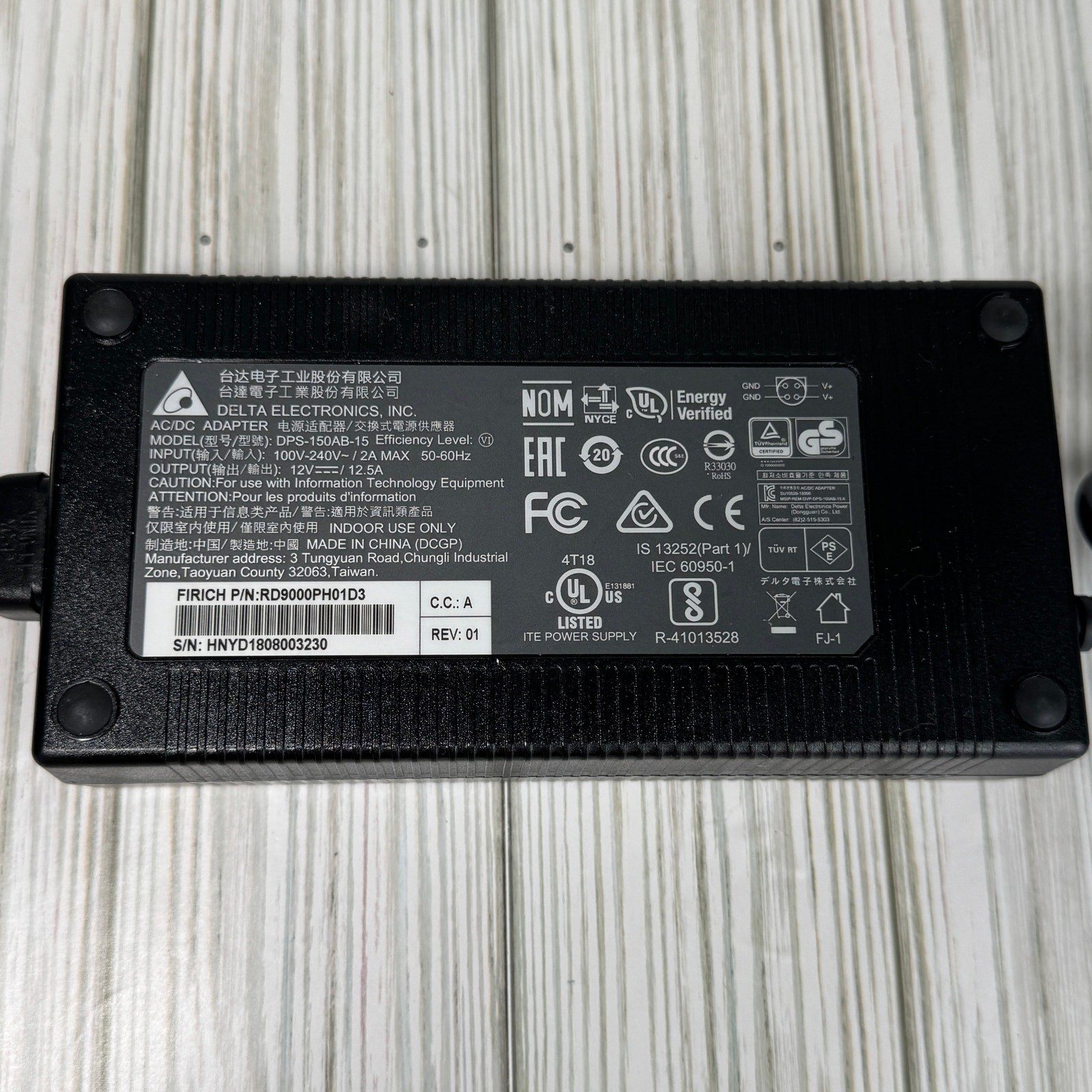 Genuine DELTA AC/DC Adapter DPS-150AB-15 Power Supply With Cord