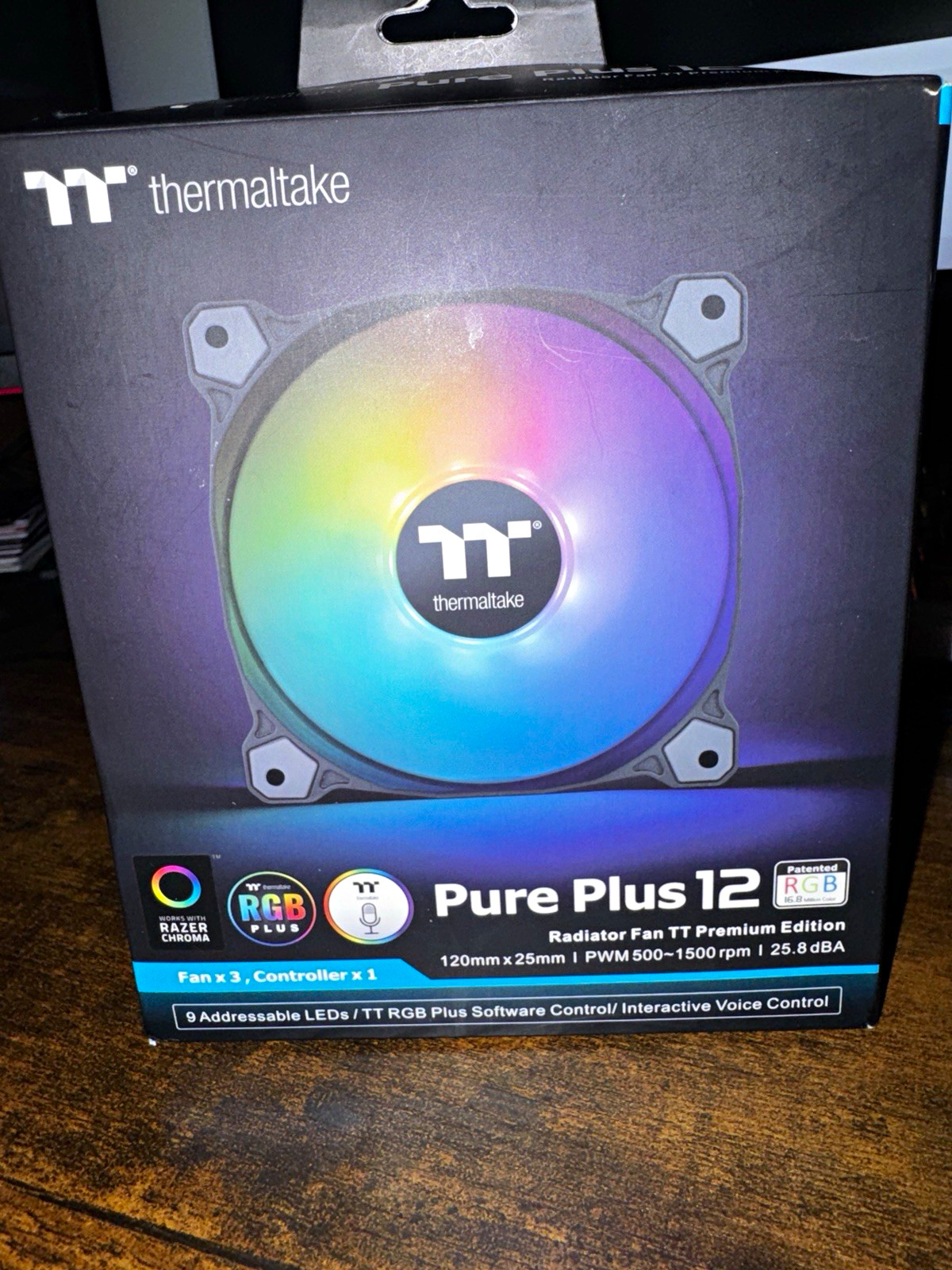 Thermaltake Pure Plus 12 120mm RGB Case Fan 3-Pack w/ Controller CL-F063