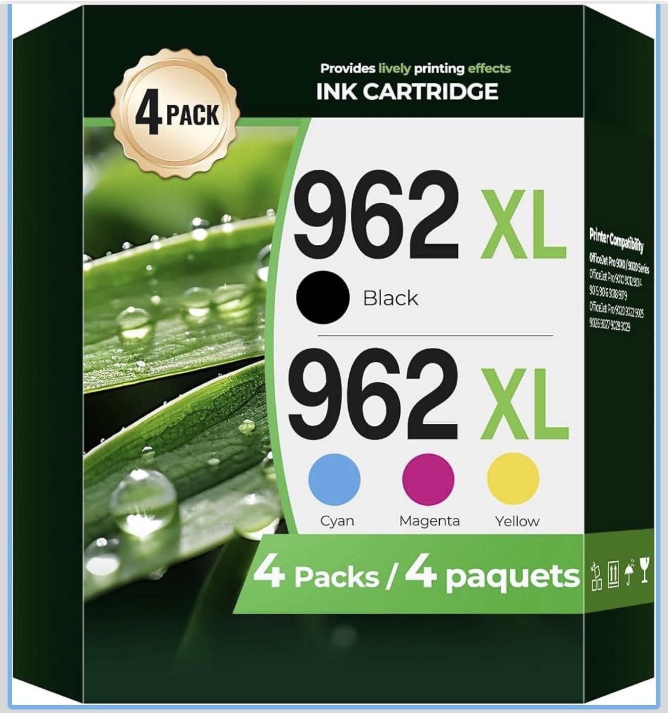962XL Replacement for HP 962XL Ink Cartridges Combo Pack HP 962 4 Pack