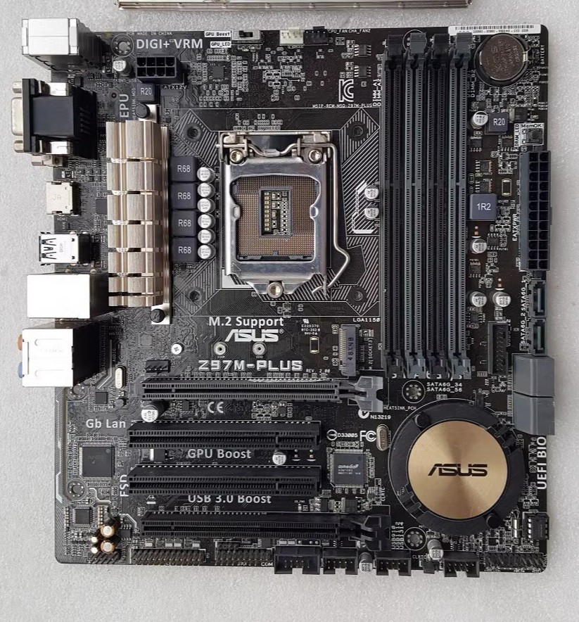 FOR ASUS Z97M-PLUS LGA 1150 DDR3*4 32GB HDMI DVI VGA Micro ATX Motherboard Test