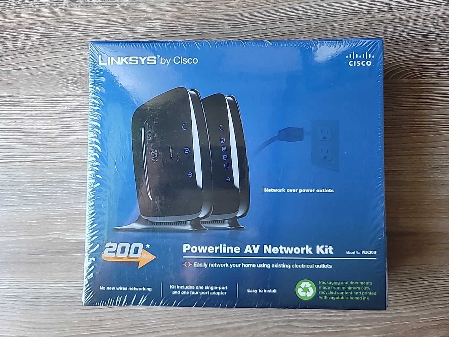 Cisco Linksys PLK300 200Mbps Powerline AV Network Kit New