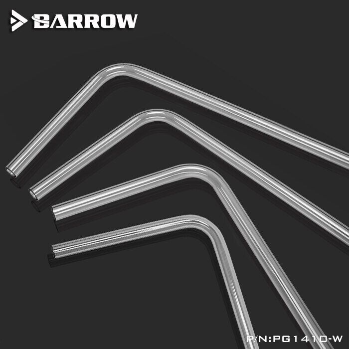 Barrow 4pcs/Lots PMMA/PETG Hard Tube OD12/14/16mm 90 Degrees Bending Rigid Tube
