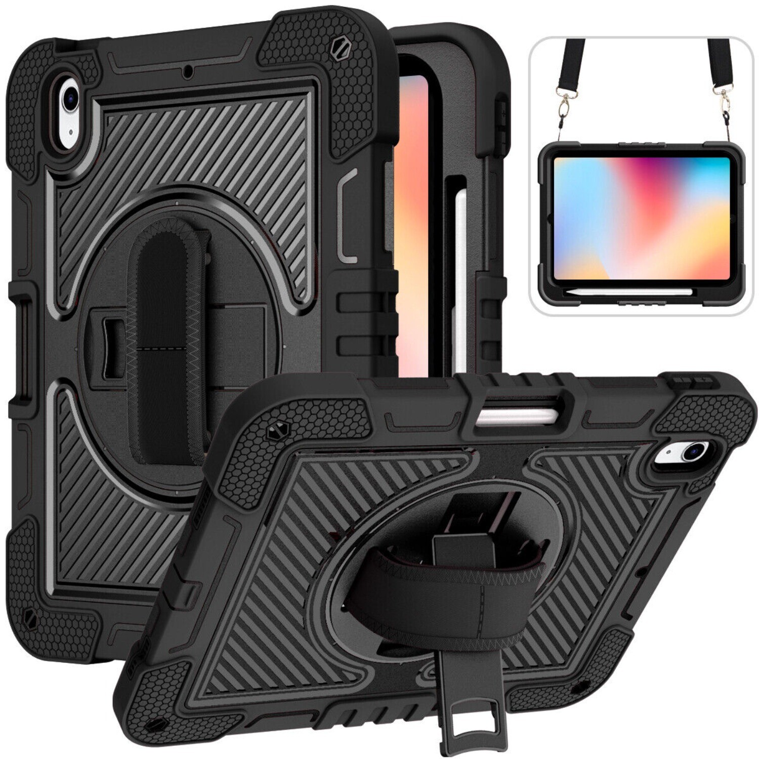 Heavy Duty Shockproof Cover For iPad 11" 2025 Rugged Case With Stand (A16 Model)
