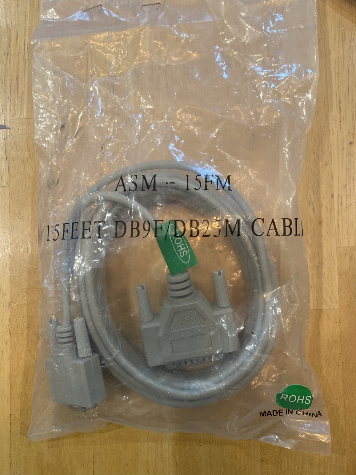 DB9F/25M-015F 15ft 9pin to 25pin RS232 for testing Ciena Equipment DB25M custom