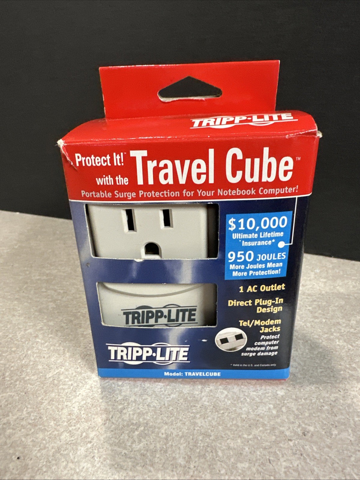 TRIPP-LITE 950 Joule Travel Cube Portable Surge Protection Notebook Computer🟦