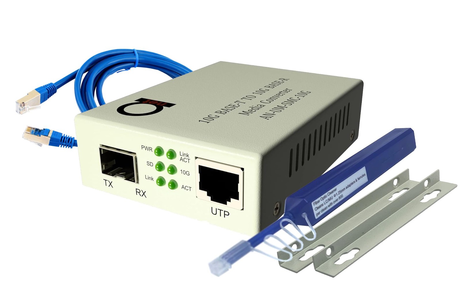 ADnet 10G Fiber to Copper Ethernet Converter – Open SFP+ Slot –...