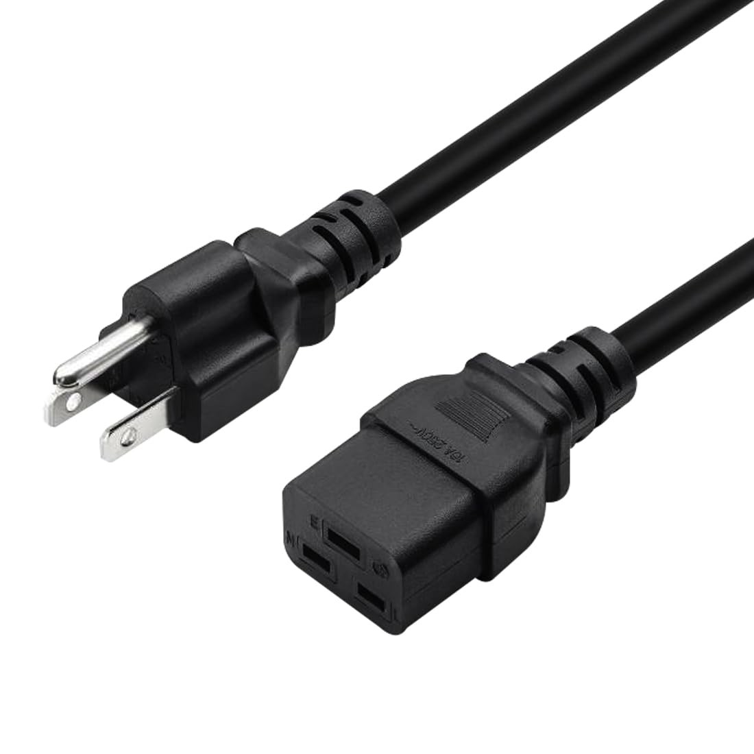 Nema 515P To IEC320 C19 Power Cable 15A16A/125V250V 5.9FT Black 18 Gauge