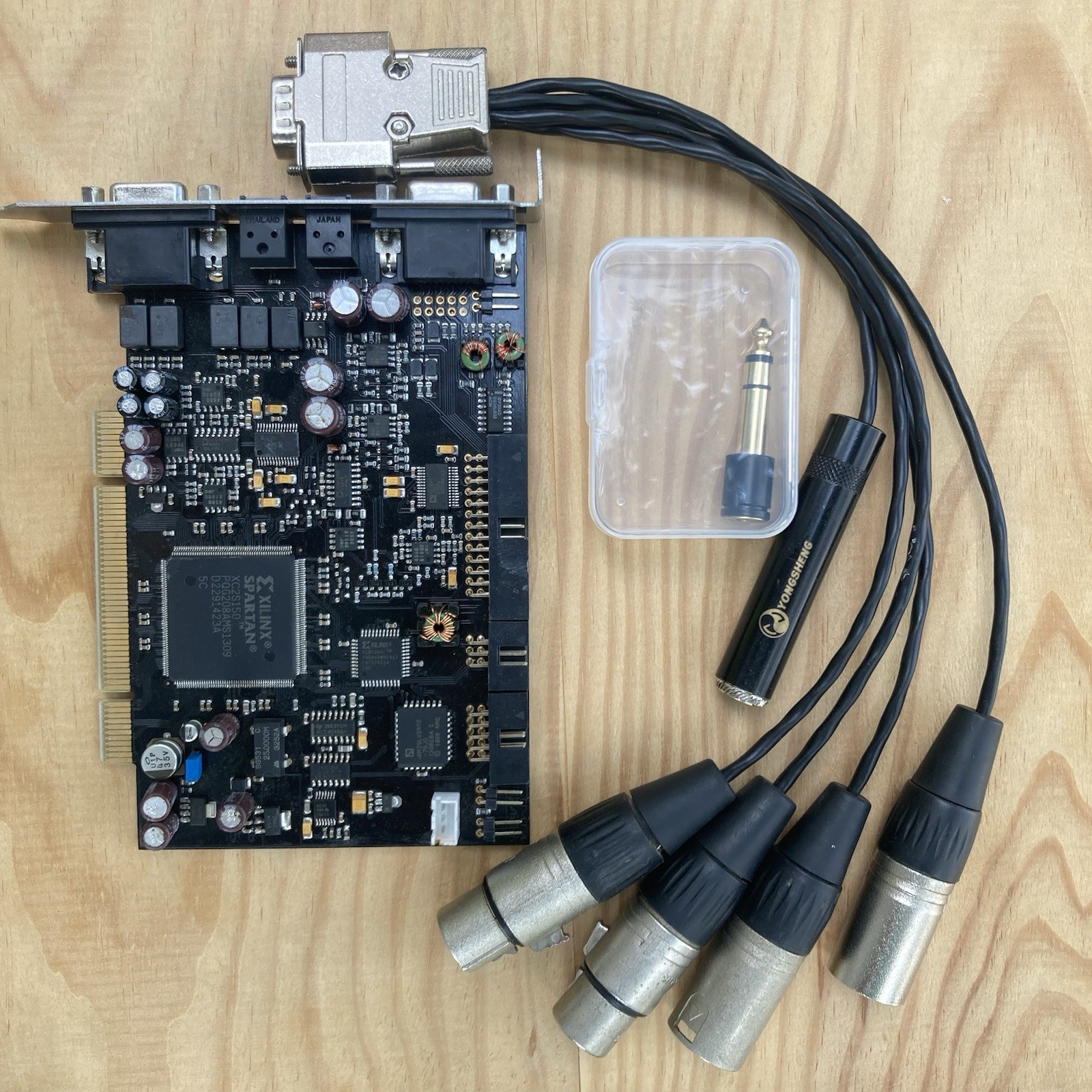 RME Hammerfall DSP 9632 PCI Audio Card XLR Breakout Cable 6.35mm Adapter
