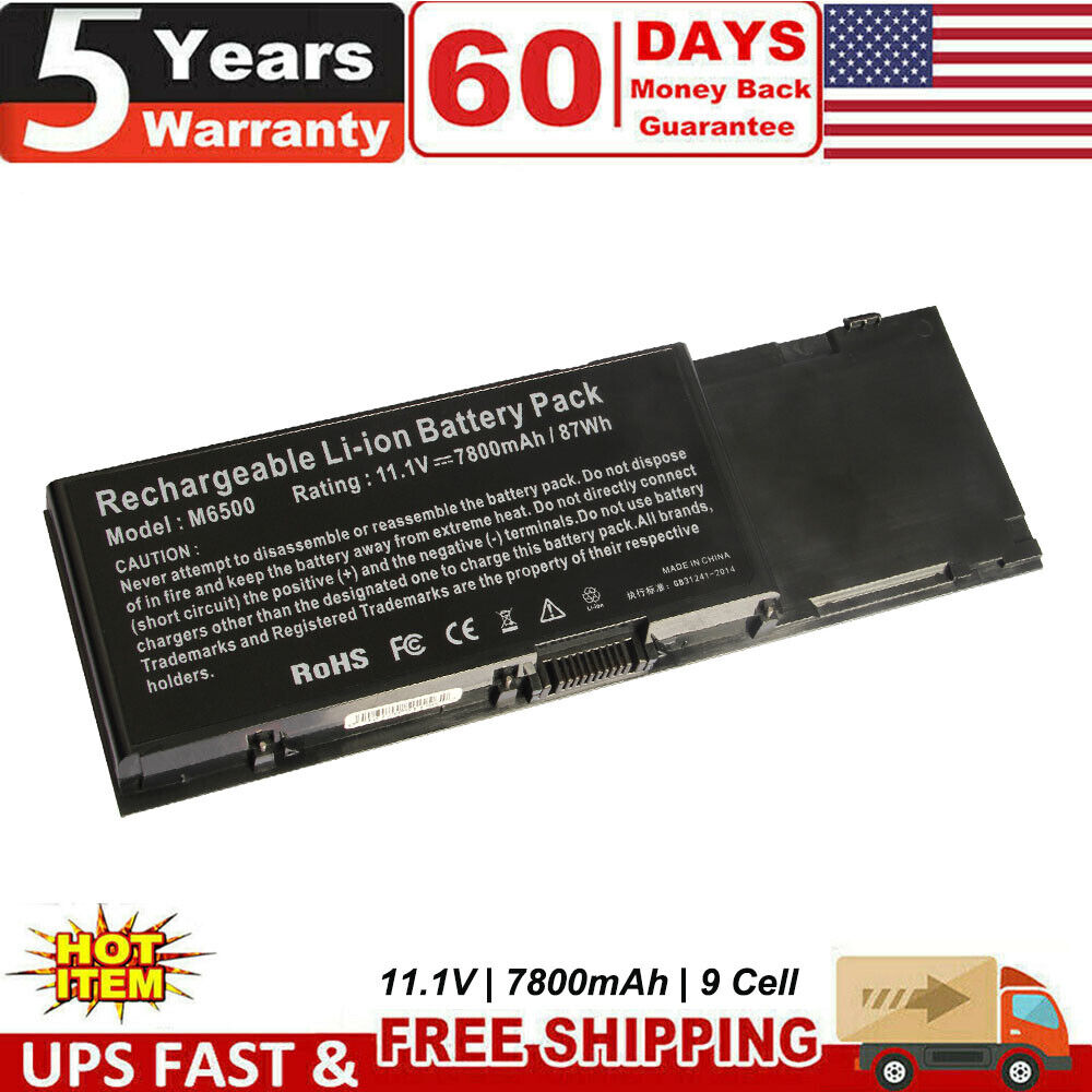 New 8M039 9 Cell Battery for Dell Precision M2400 M4400 M6400 M6500 C565C 03M190