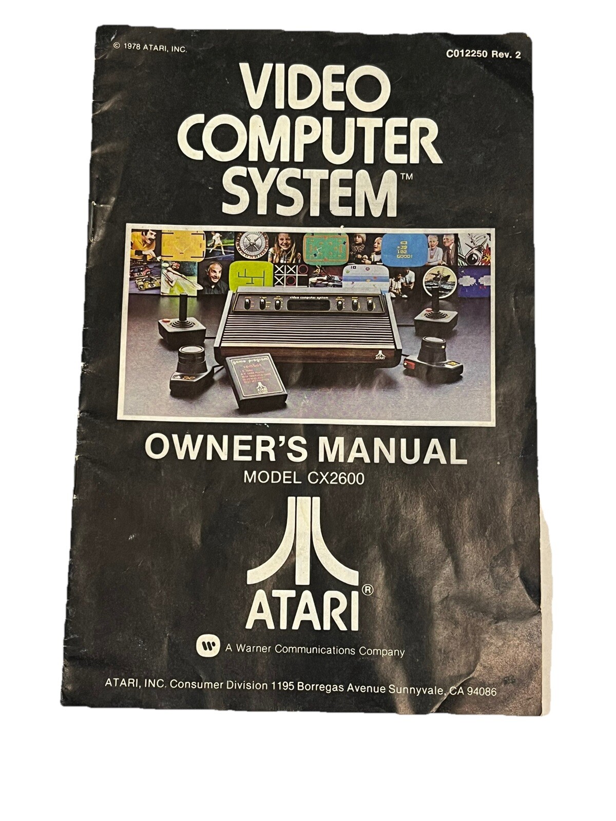 Vintage Atari Owner's Manual 1978 Model CX2600 Video Computer System Booklet