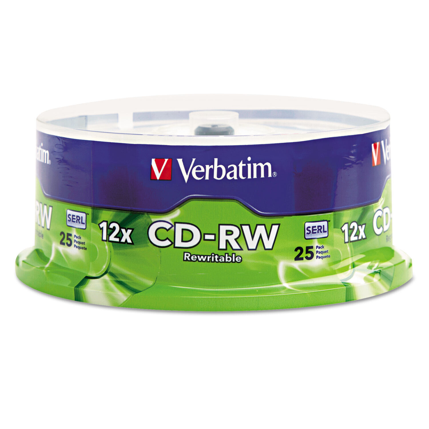 Verbatim CD-RW Discs 700MB/80min 4X/12X Spindle 25/Pk 95155