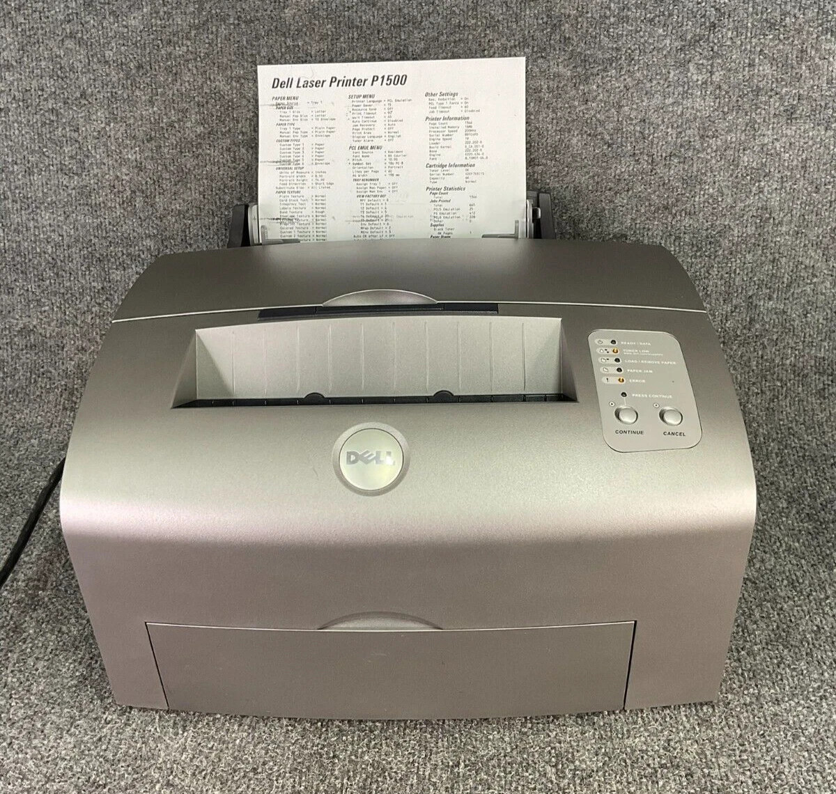 Dell P1500 Monochrome Laser Printer High Resolution Tested Used