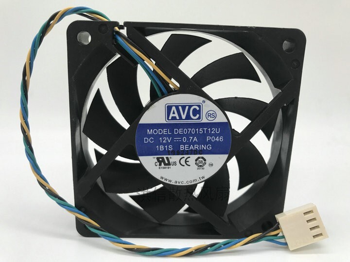 AVC DE07015T12U 7015 12V 0.7A 7cm 4-wire PWM speed control CPU fan 4pin