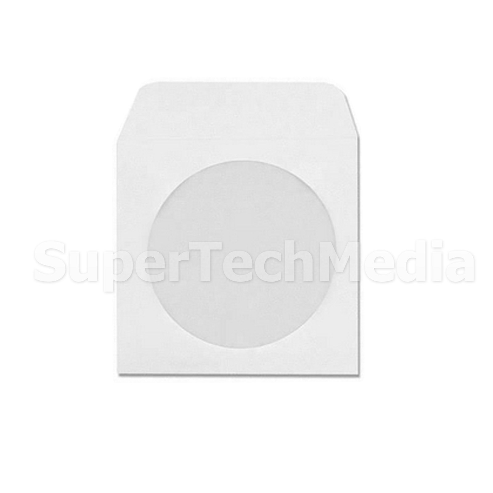1000 CD DVD White Paper Sleeves with Flap & Clear Window,  USA