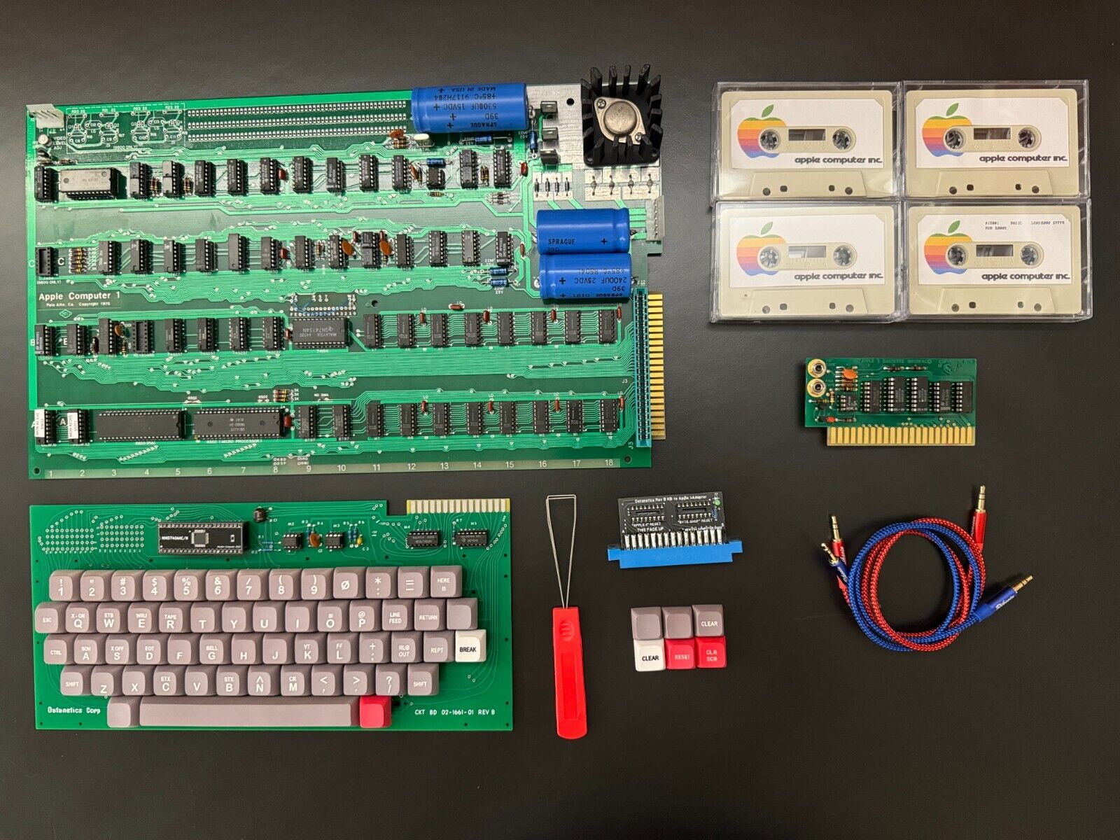 Apple 1 Replica w/ Keyboard, GEN2 ACI, Cassettes, Cables | Newton NTI