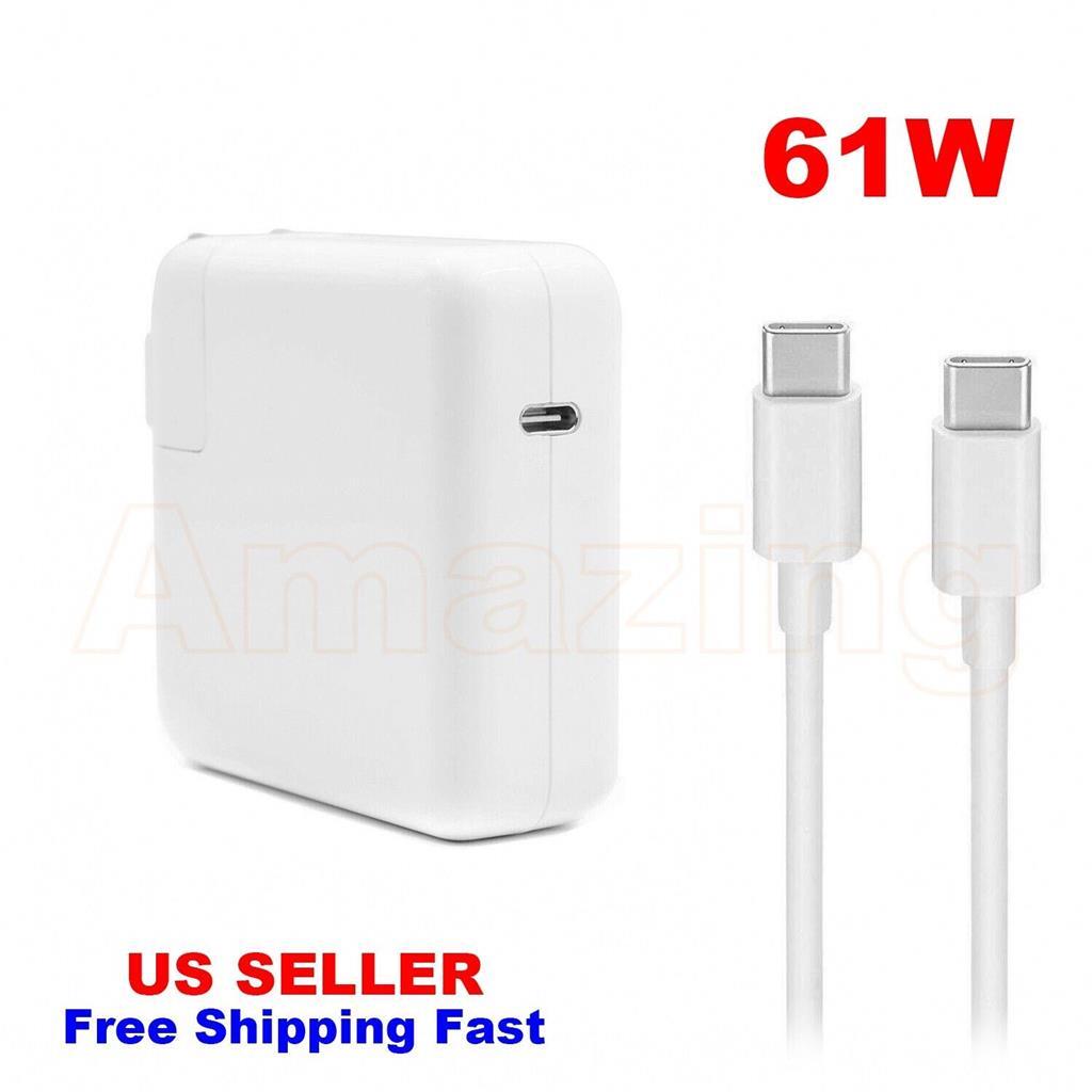 Amazing 61W USB-C Power Adapter Charger Type C OEM Charge Charging Cable NEW