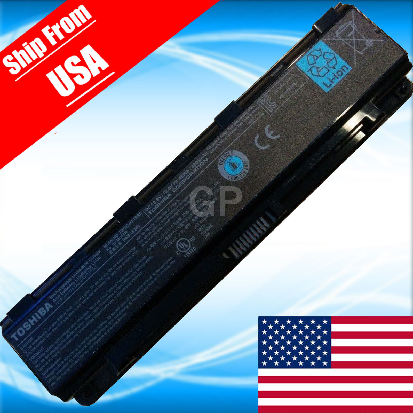 NEW  Genuine PA5024U-1BRS Notebook Battery FOR Toshiba Satellite C850 PABAS260