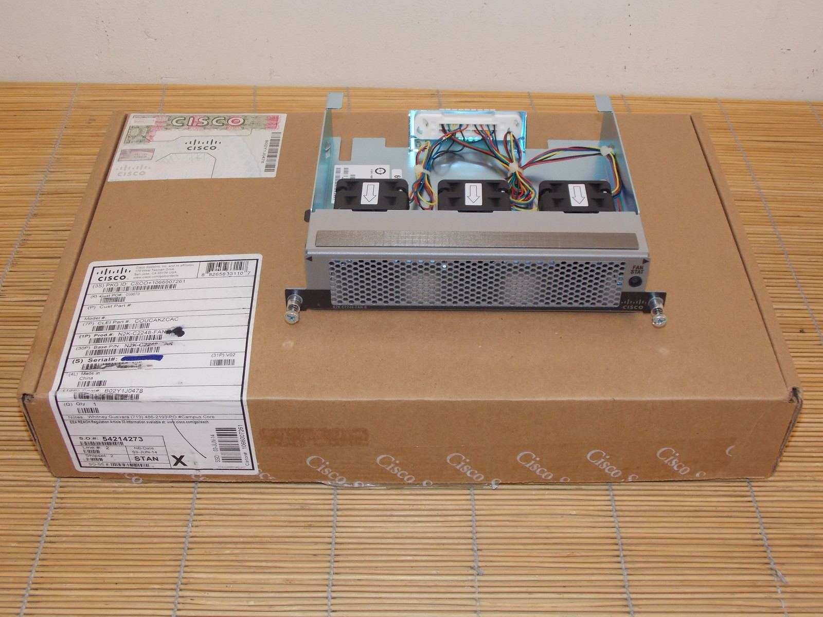 NEW Cisco N2K-C2248-FAN-B Nexus 2224TP/2248TP FEX FAN Reversed airflow NEW sons