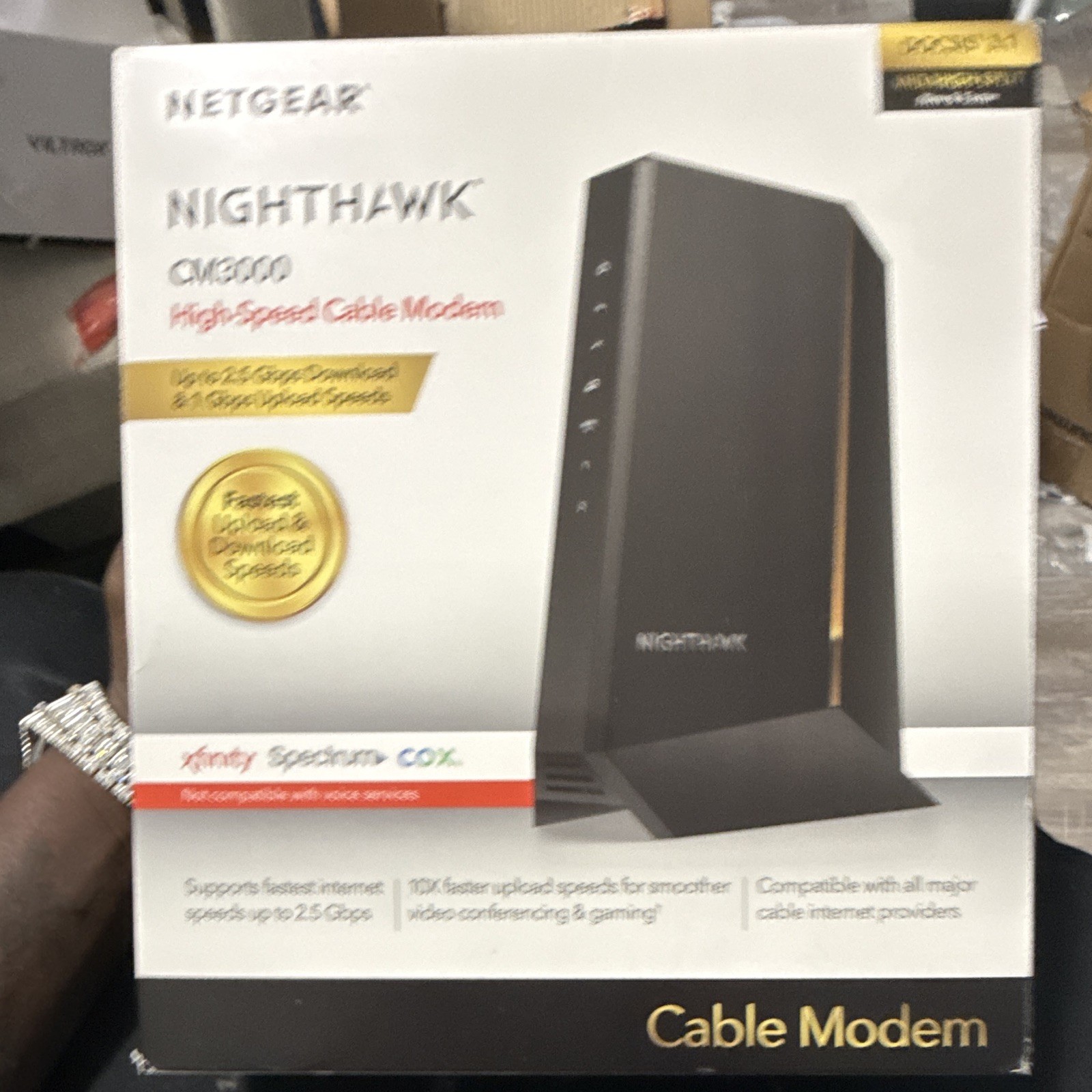 NETGEAR Nighthawk CM3000 Cable Modem DOCSIS 3.1 2.5Gbps Black