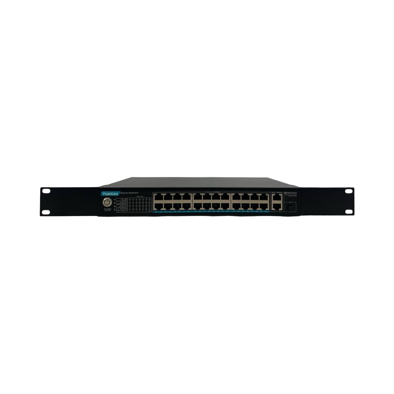YuanLey 27-Port Fast PoE Switch with 24-Port PoE Model: AI-YS2421FS-P