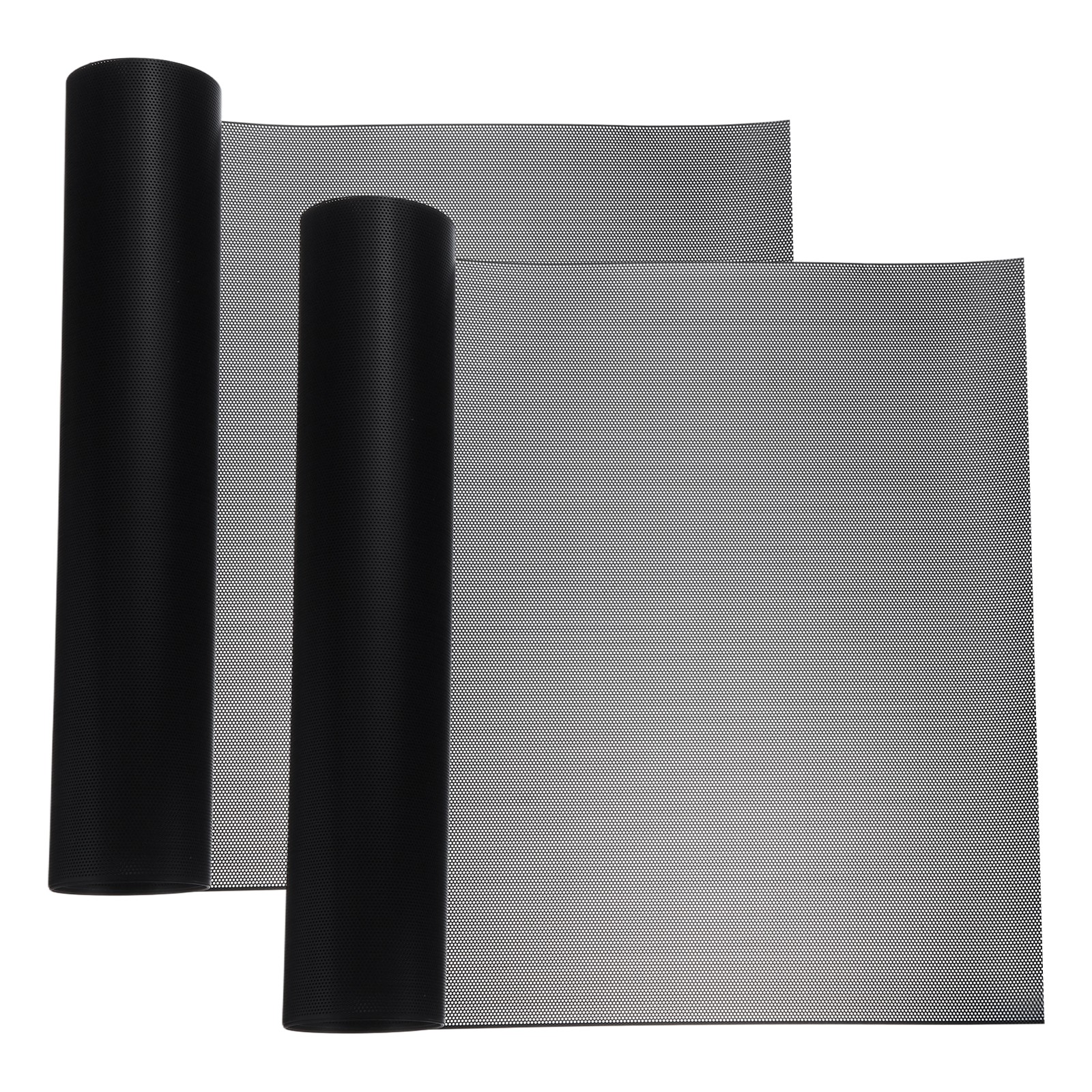 2Pcs 400x300mm PC Case Dust Mesh Filter PVC Dustproof Filter Cover, Black(0.8mm)