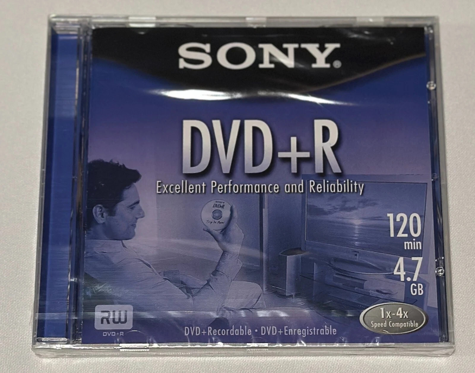 Sony DVD + R.  Disc 120 Min 4.7 GB Blank NEW FACTORY SEALED DVDs 