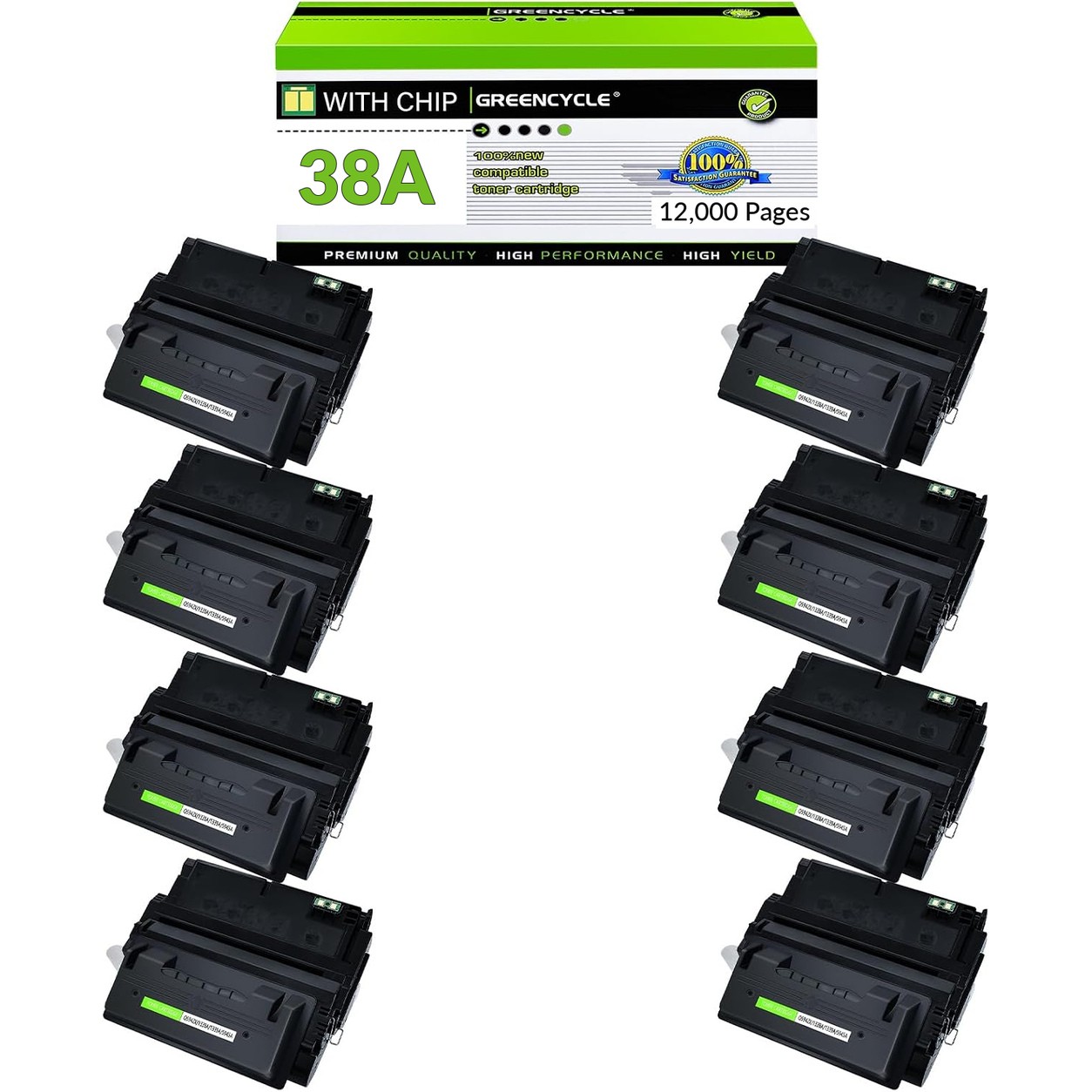 8PK Compatible Q1338A 38A Toner Cartridge For HP LaserJet 4200tn 4200L 4200Ln
