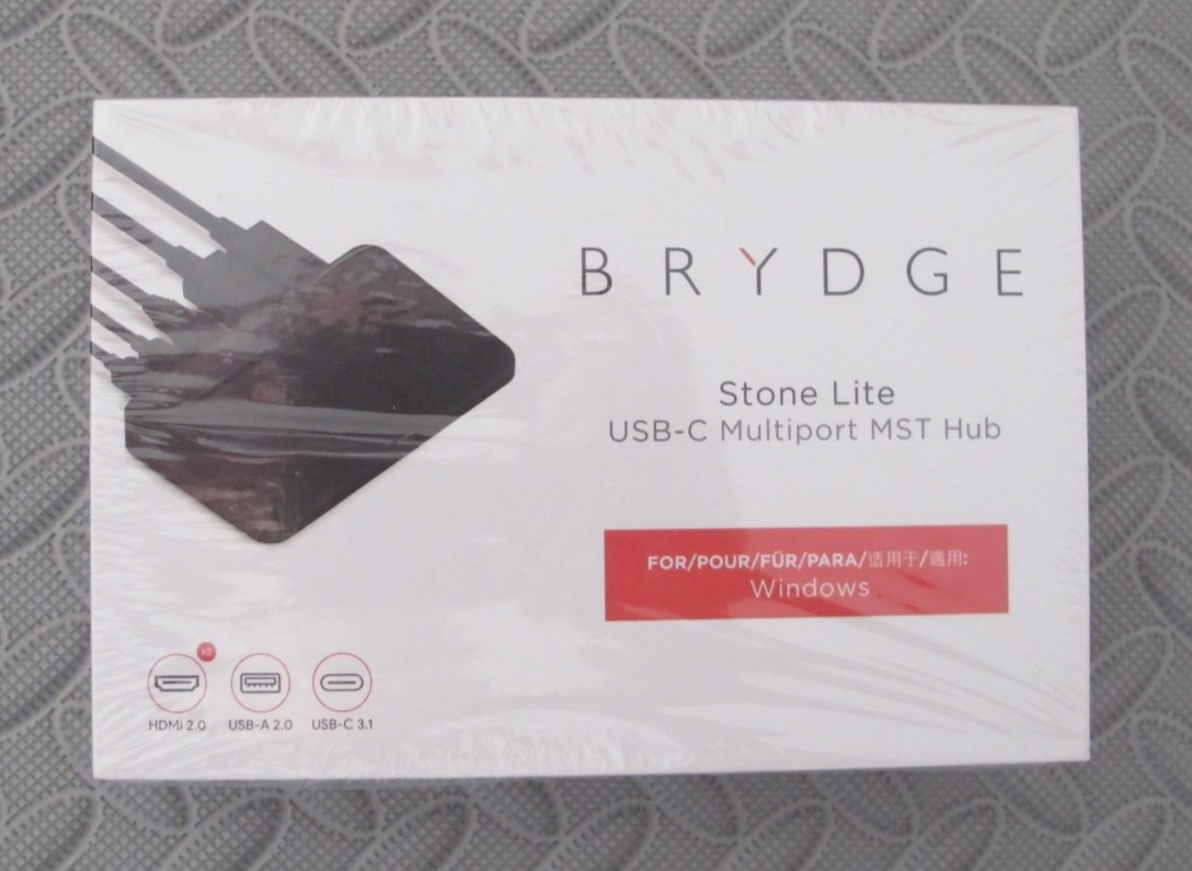 Brydge Stone Lite USB Hub Docking Station Windows Only Dual 4K Displays