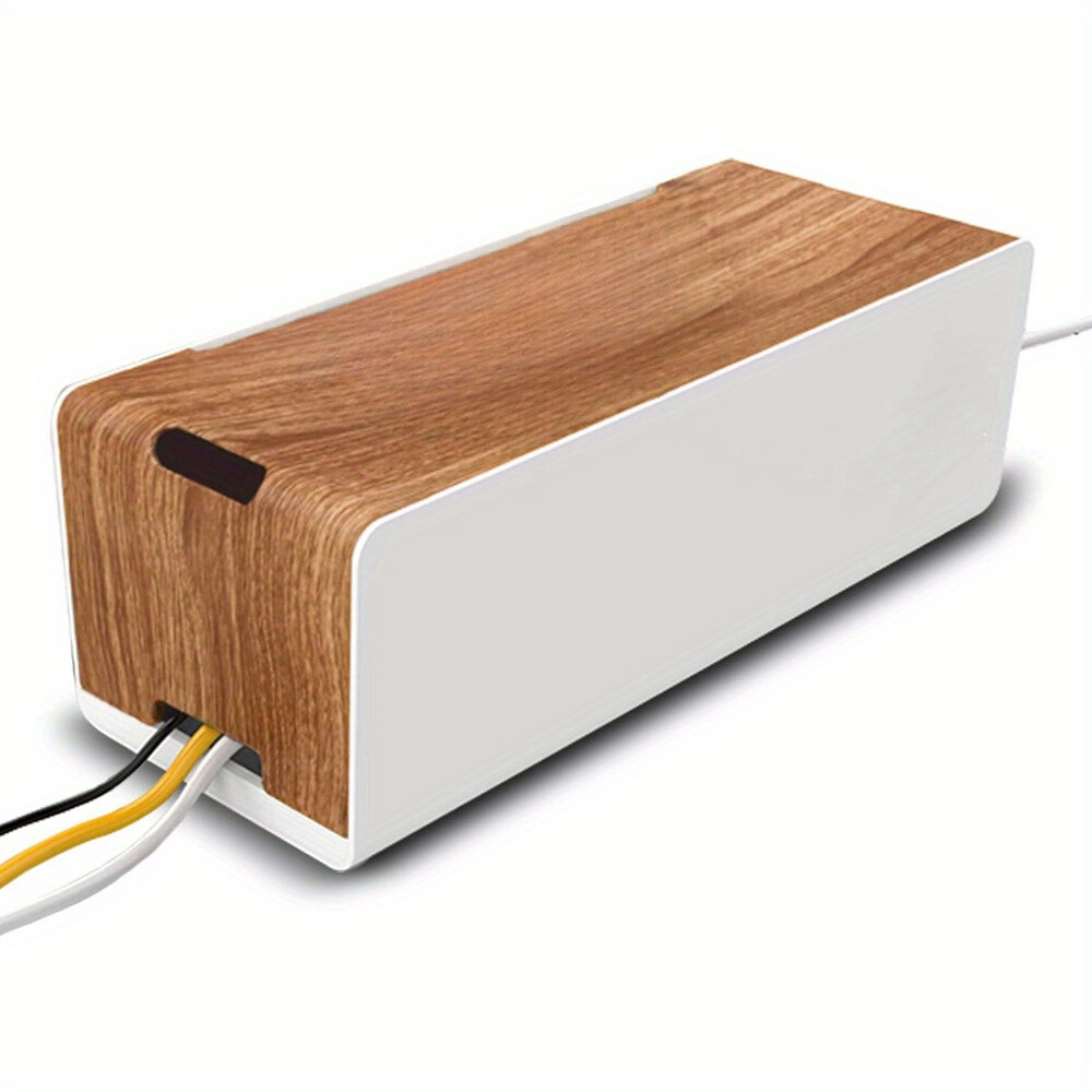 Cable Management Boxes - Wooden wire organizer boxes to hide power strips